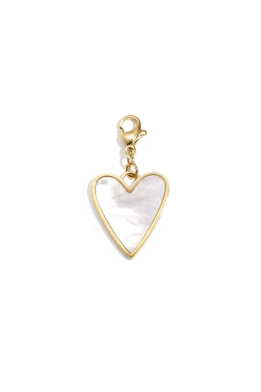 Jewelry charm mother-of-pearl heart DIY