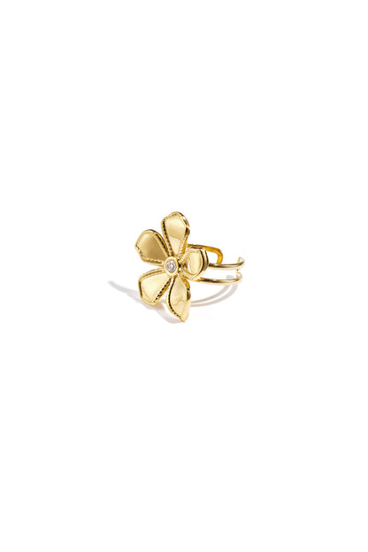 Stainless Steel Statement Rings Flower Simple Daily Simple Series Women's jewelry