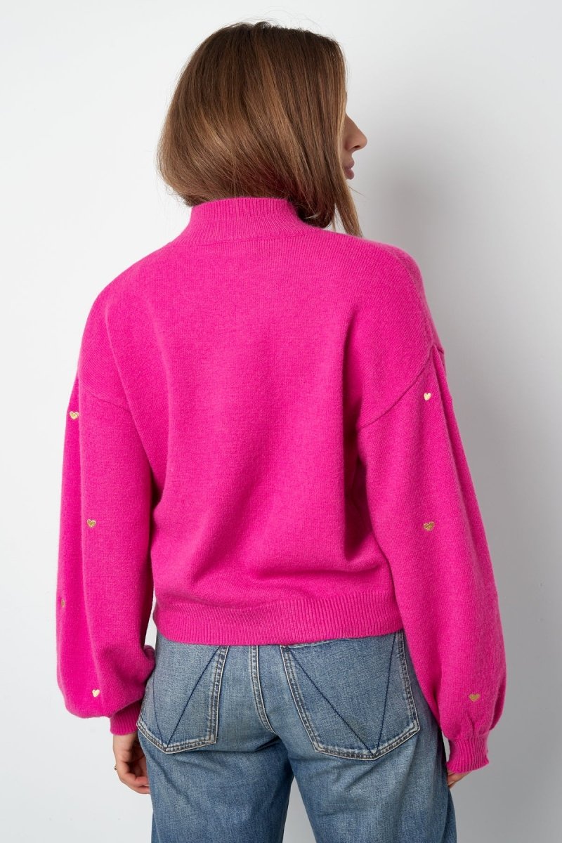 Acrylic Knit Sweater Casual Heart Pattern Fall/Winter - Velaris Femme