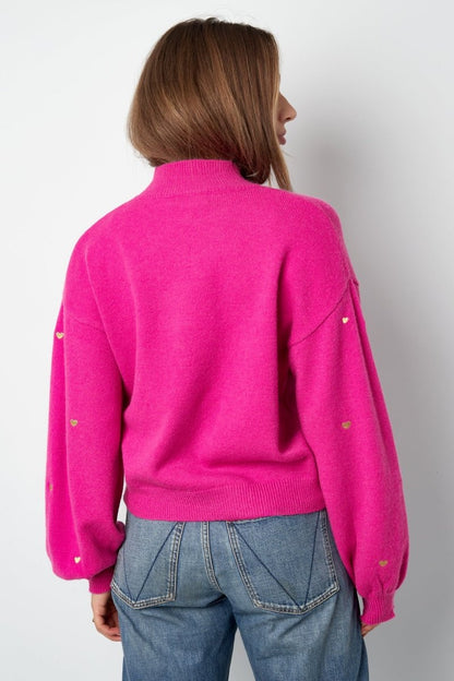 Acrylic Knit Sweater Casual Heart Pattern Fall/Winter - Velaris Femme