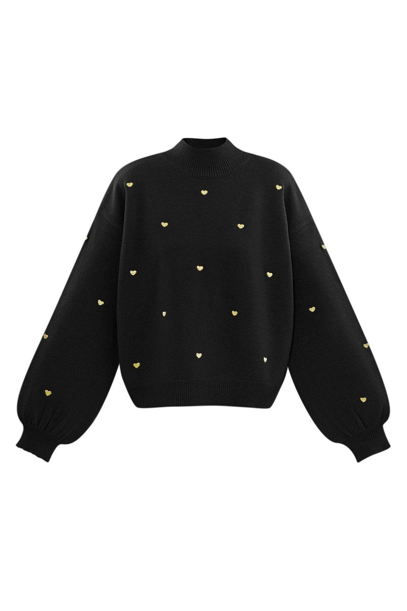 Acrylic Knit Sweater Casual Heart Pattern Fall/Winter - Velaris Femme