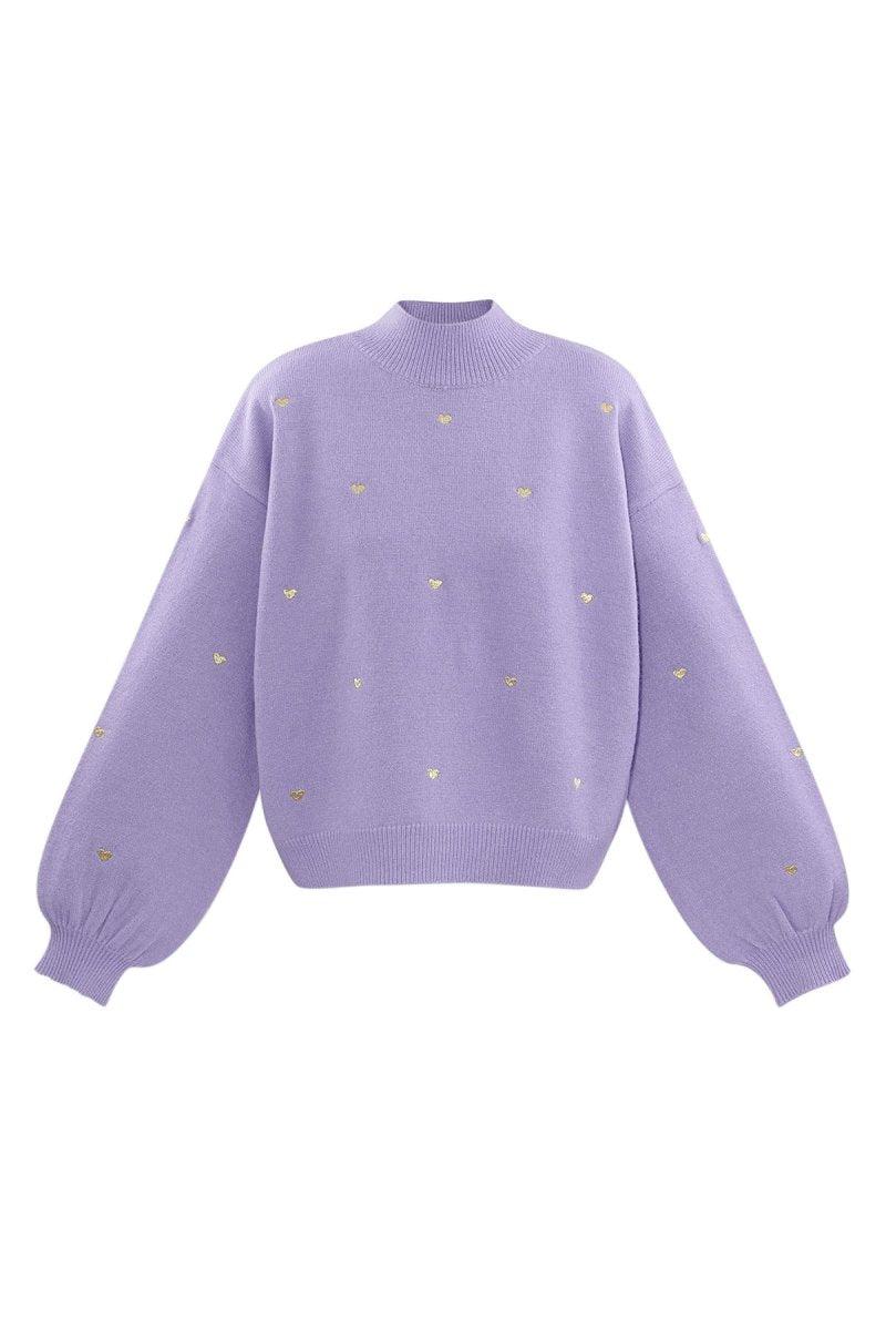 Acrylic Knit Sweater Casual Heart Pattern Fall/Winter - Velaris Femme