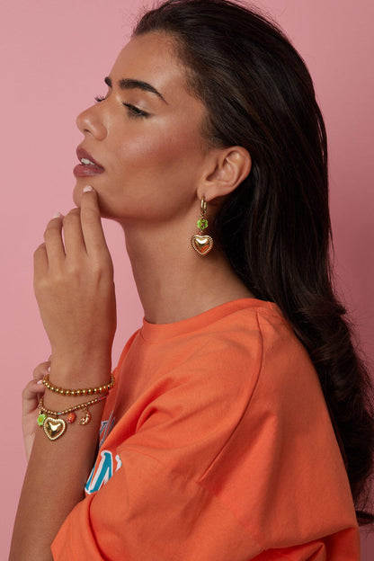 Elegant Gold Heart Dangle Earrings for Women