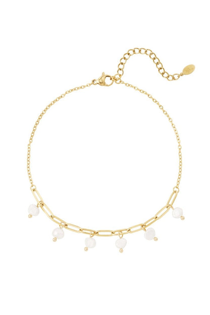 anklet links with pearls - Velaris Femme