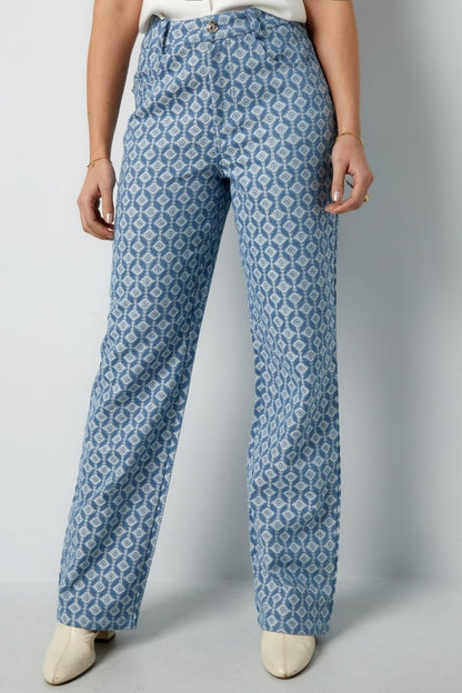 Aria Geometric Trousers - Velaris Femme