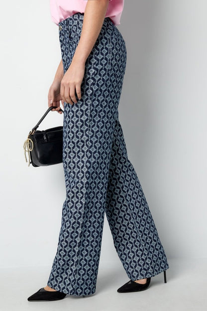 Aria Geometric Trousers - Velaris Femme