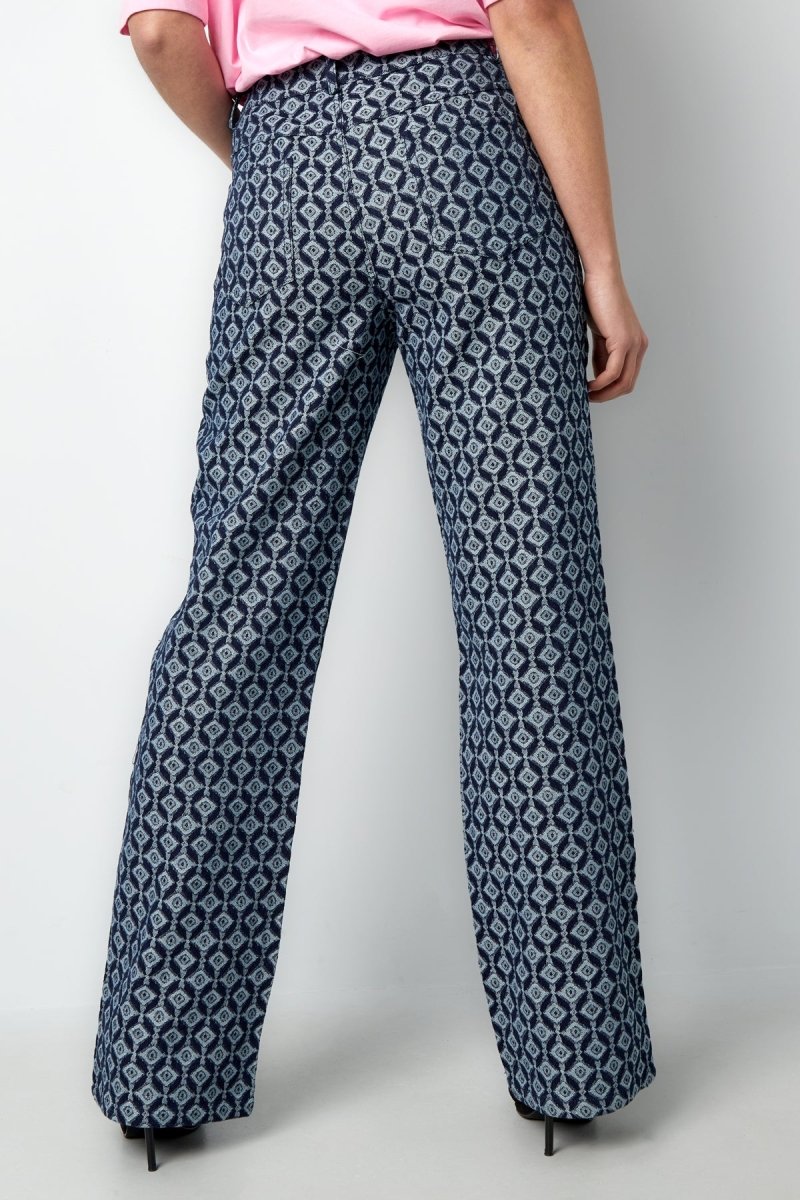 Aria Geometric Trousers - Velaris Femme