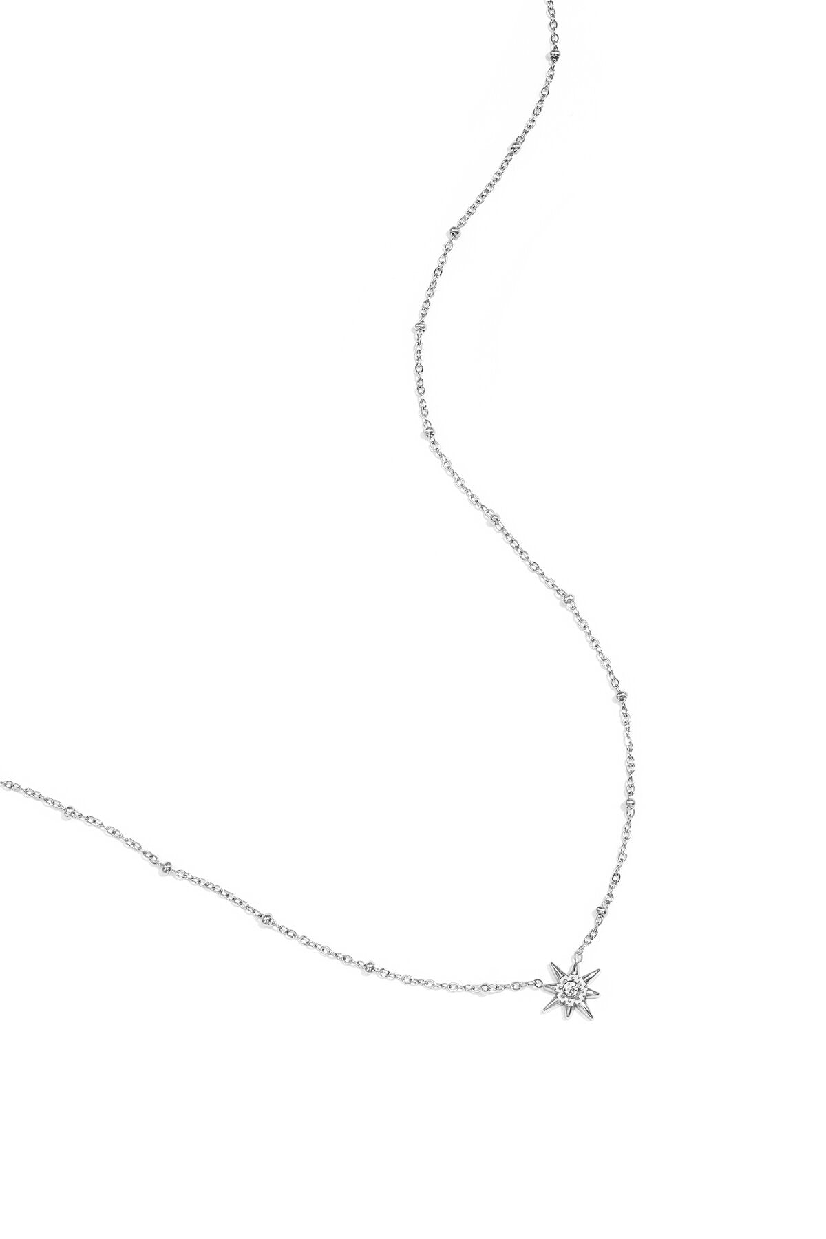 Necklace with beads and shooting star
