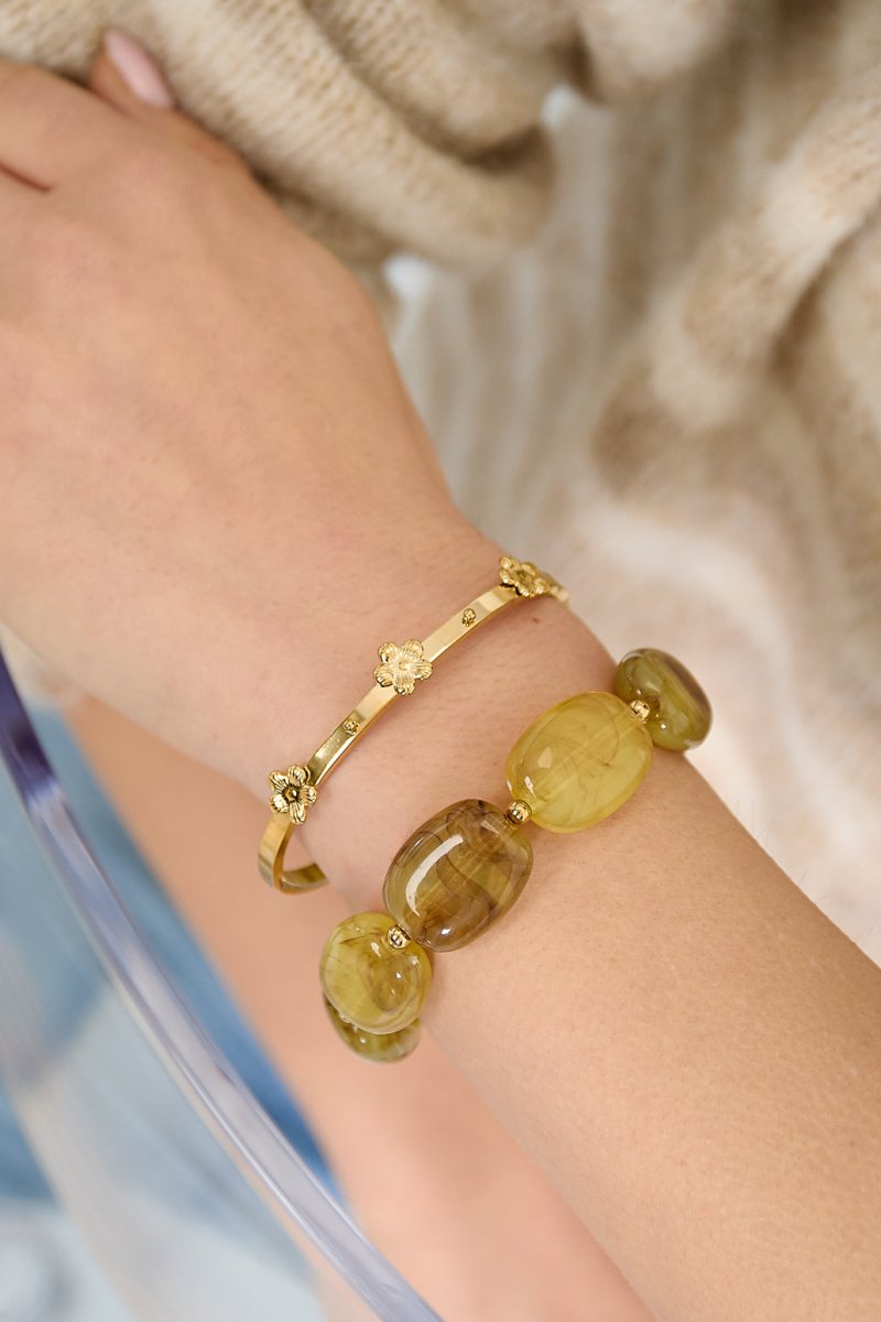 Bangle with floral details - Velaris Femme