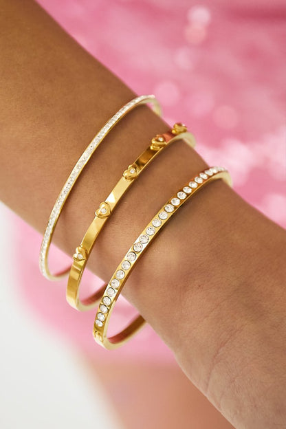 Bangle with row of stones - Velaris Femme