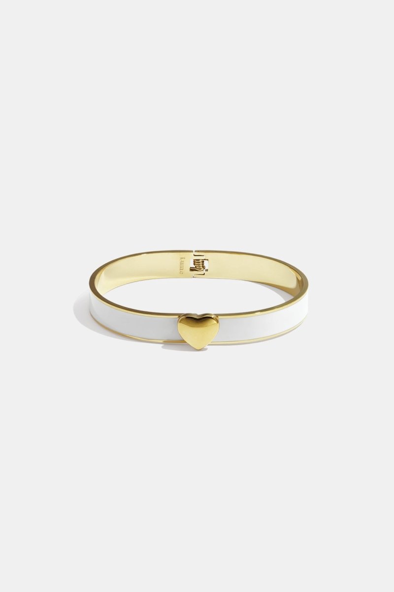 Bracelet in various colors with heart detail - 0.9 cm - Velaris Femme