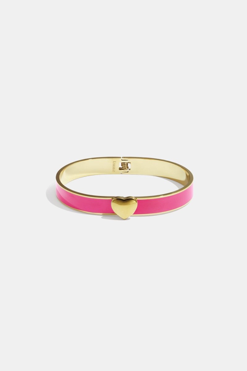 Bracelet in various colors with heart detail - 0.9 cm - Velaris Femme