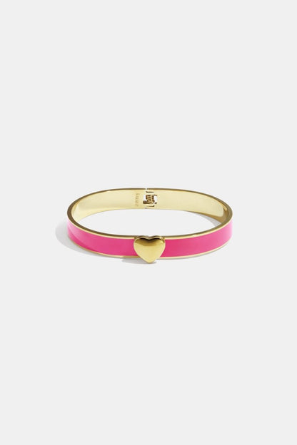 Bracelet in various colors with heart detail - 0.9 cm - Velaris Femme