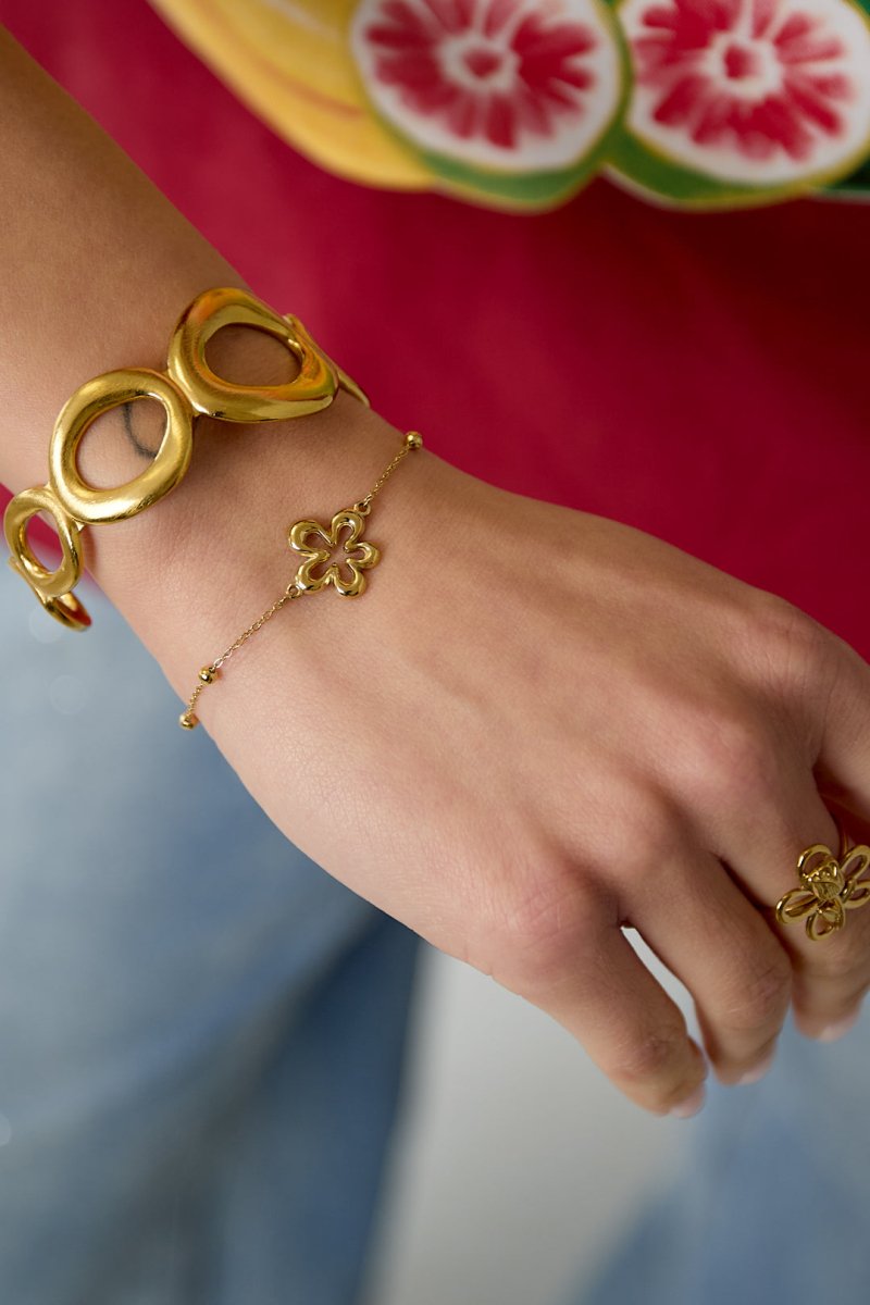 Bracelet with coral - shaped playful flowers in varying sizes - Velaris Femme