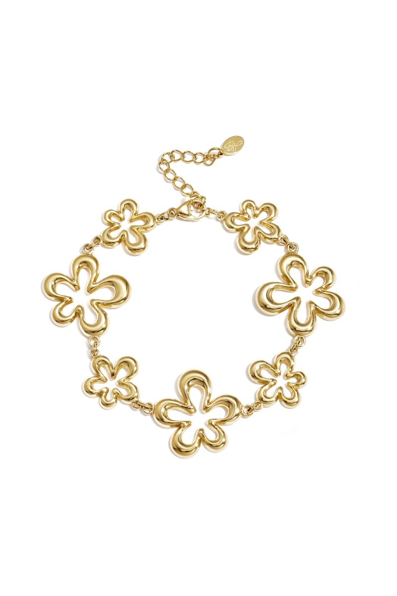 Bracelet with coral - shaped playful flowers in varying sizes - Velaris Femme