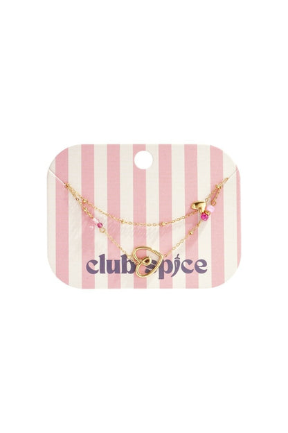 Bracelet with playful heart, beads and pearl - Velaris Femme