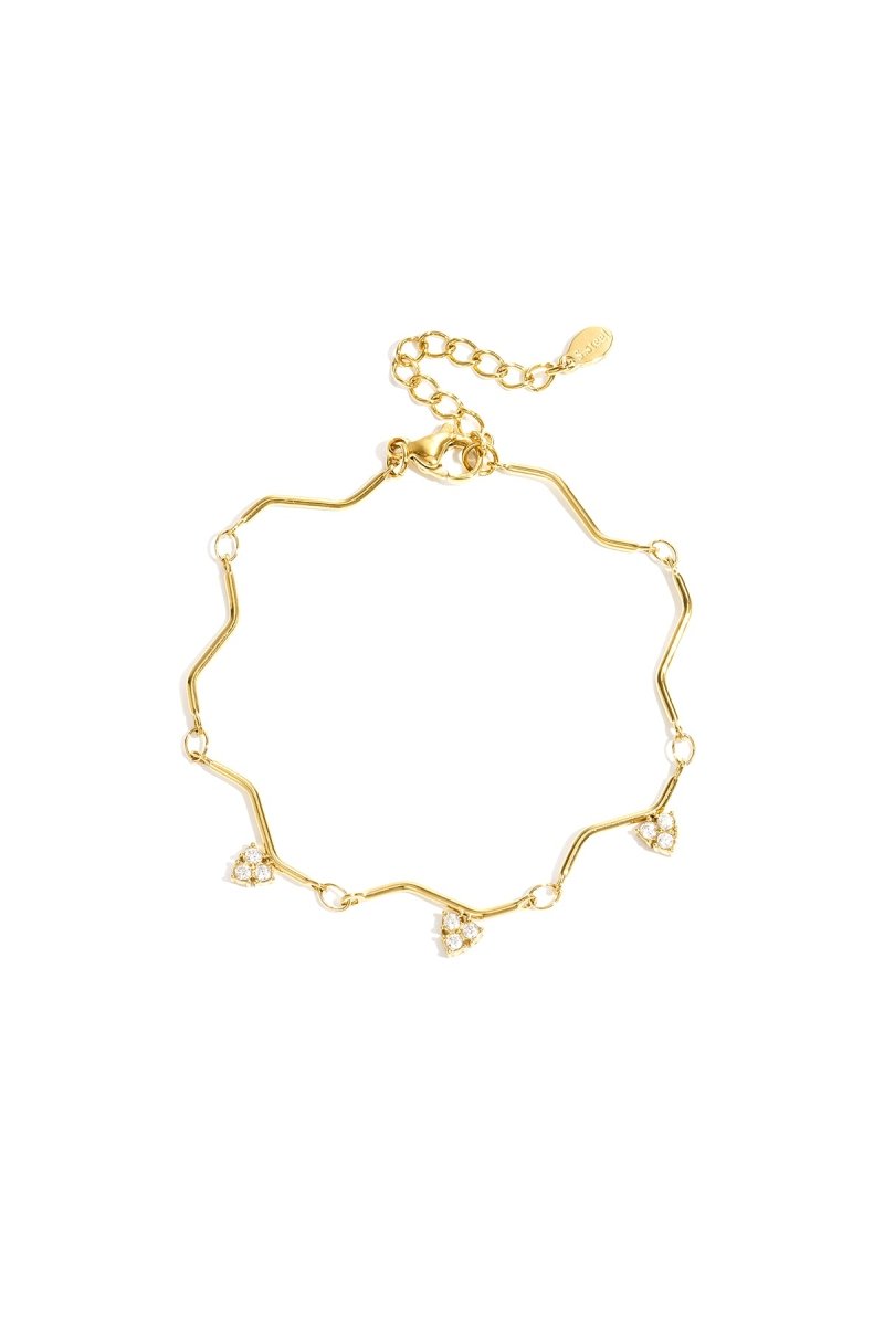 Bracelet with zigzag pattern and stones - Velaris Femme