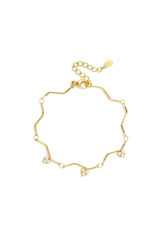 Bracelet with zigzag pattern and stones - Velaris Femme