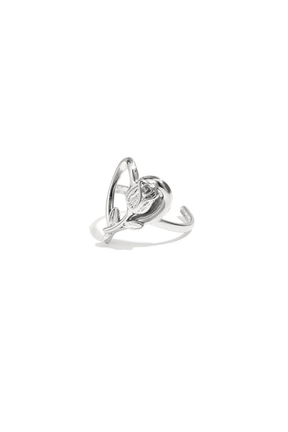 Elegant Adjustable Heart Statement Ring
