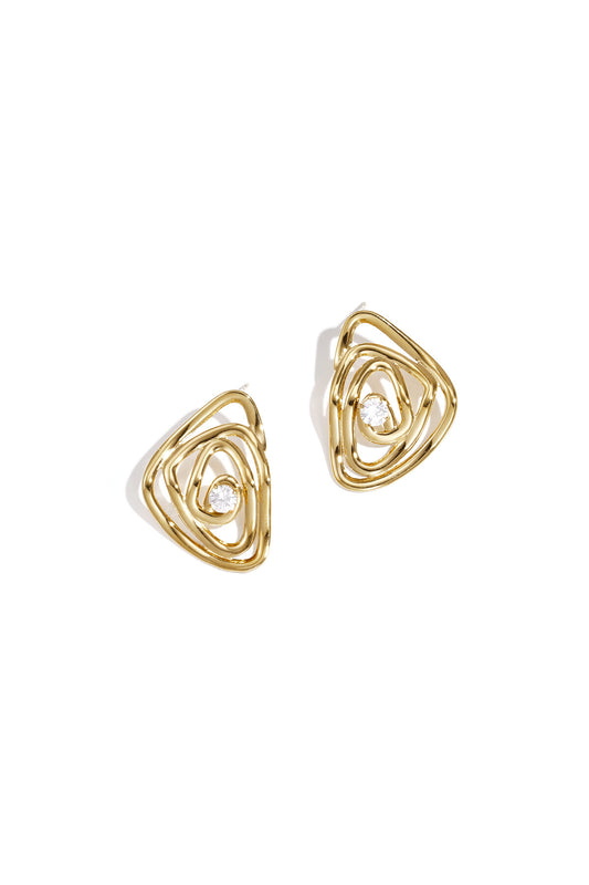 Stylish Gold Triangle Stud Earrings for Everyday Wear