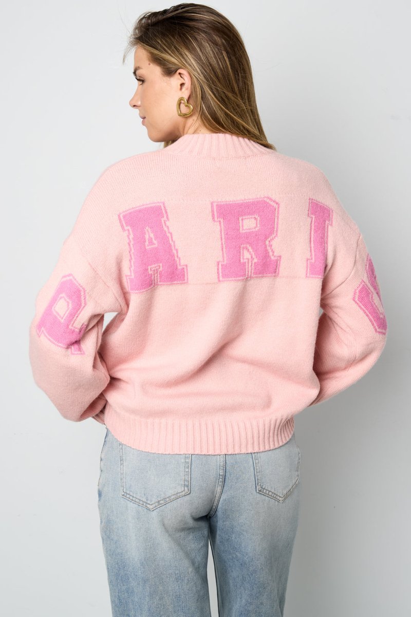 Casual Letter Knit Sweater - Velaris Femme