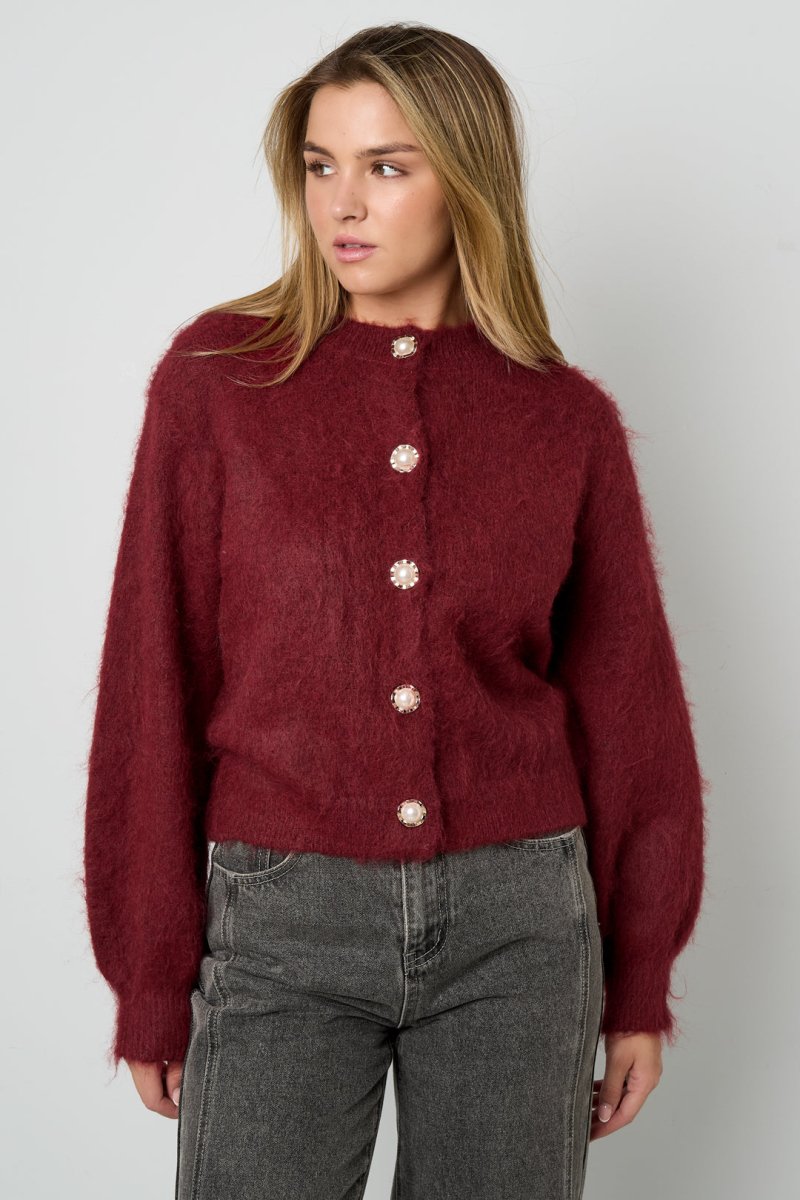 Casual Solid Color Knit Cardigan - Velaris Femme