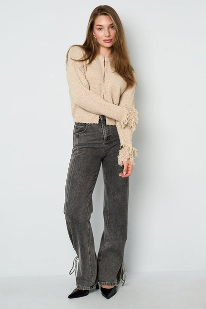 Casual Solid Color Knit Cardigan - Velaris Femme