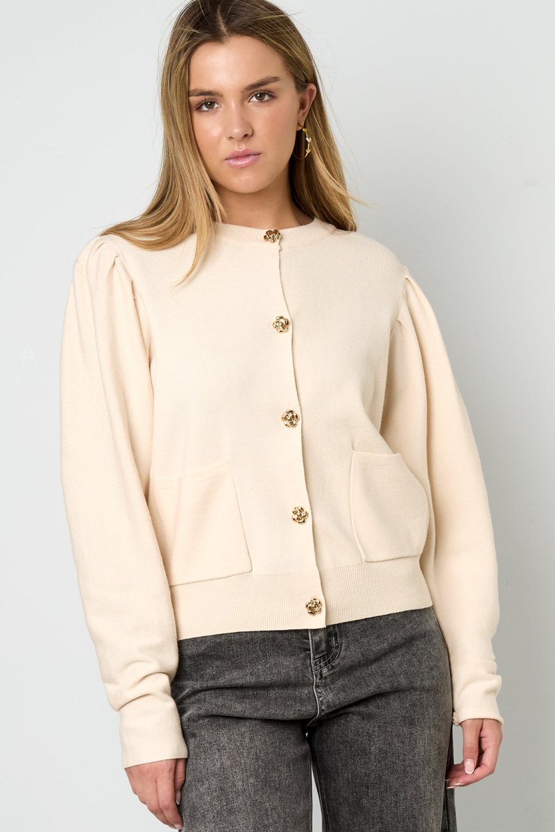 Casual Solid Color Knit Cardigan - Velaris Femme