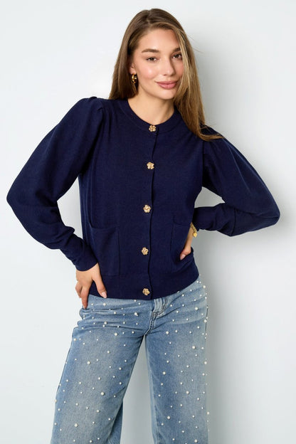 Casual Solid Color Knit Cardigan - Velaris Femme