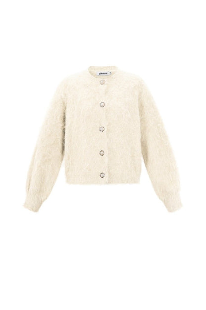 Casual Solid Color Knit Cardigan - Velaris Femme