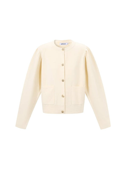 Casual Solid Color Knit Cardigan - Velaris Femme