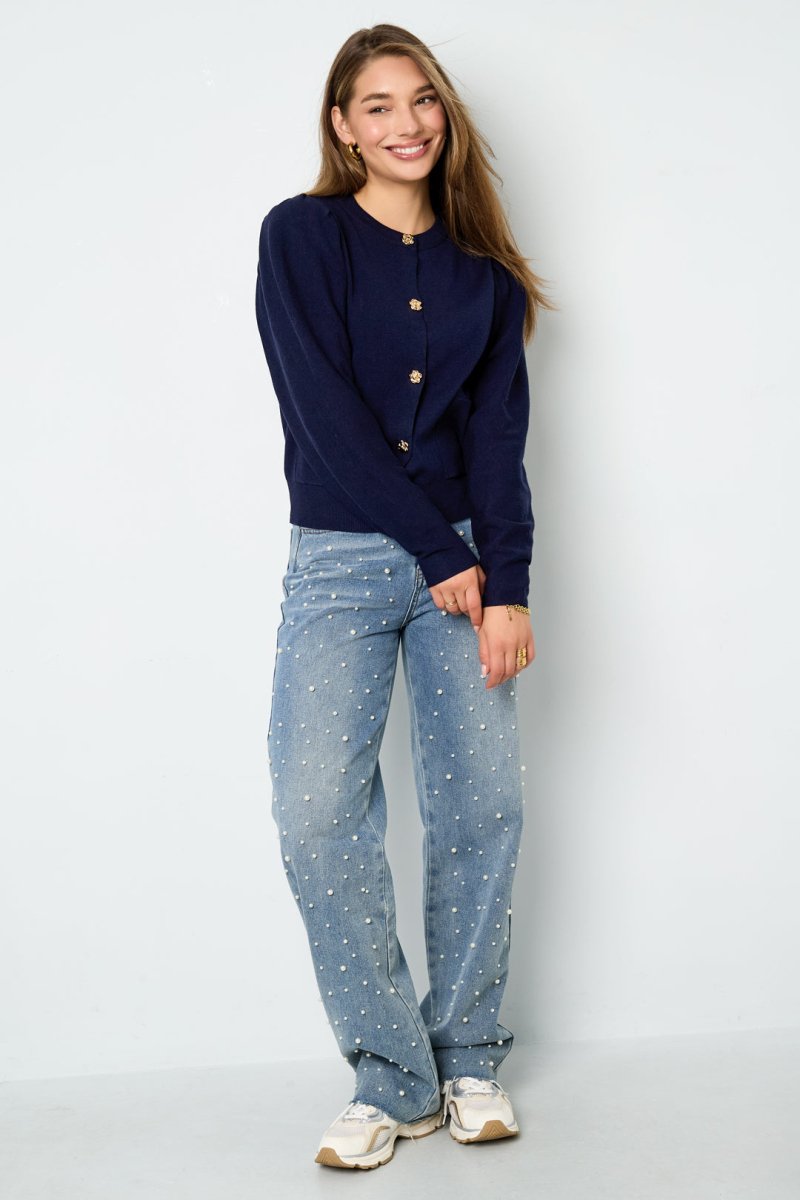Casual Solid Color Knit Cardigan - Velaris Femme