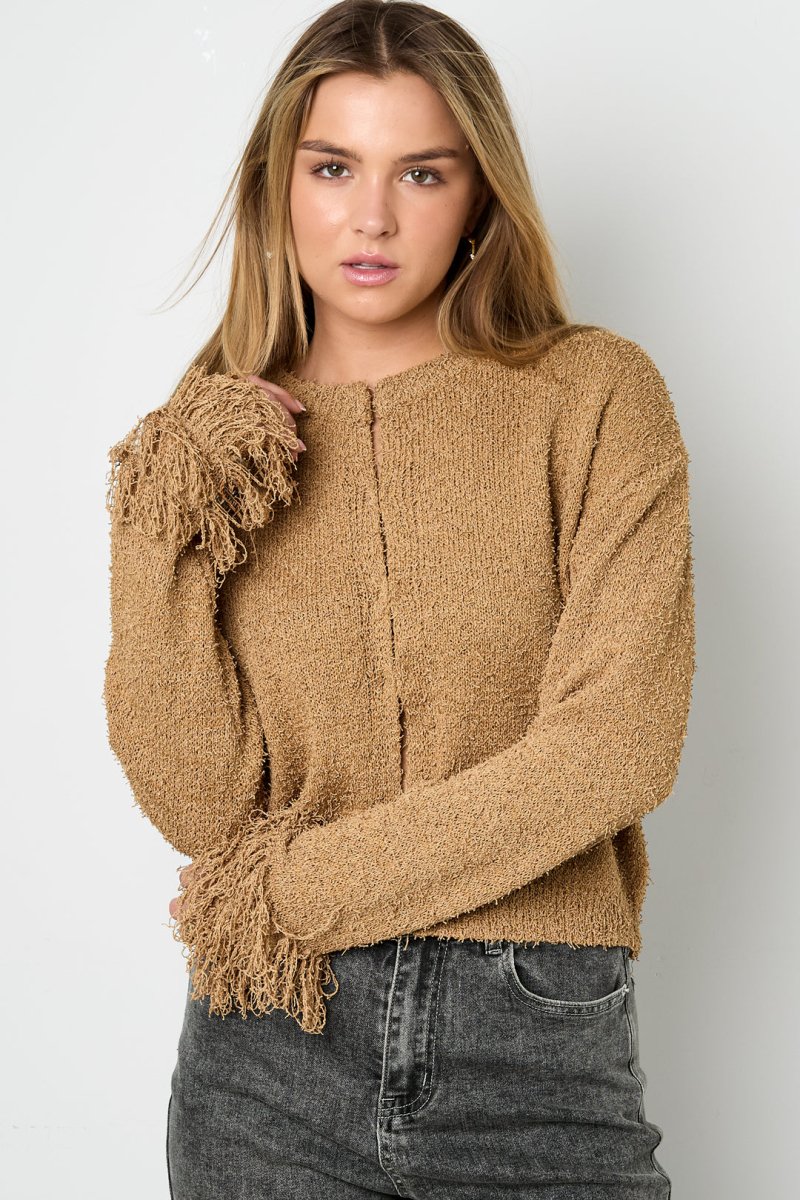Casual Solid Color Knit Cardigan - Velaris Femme