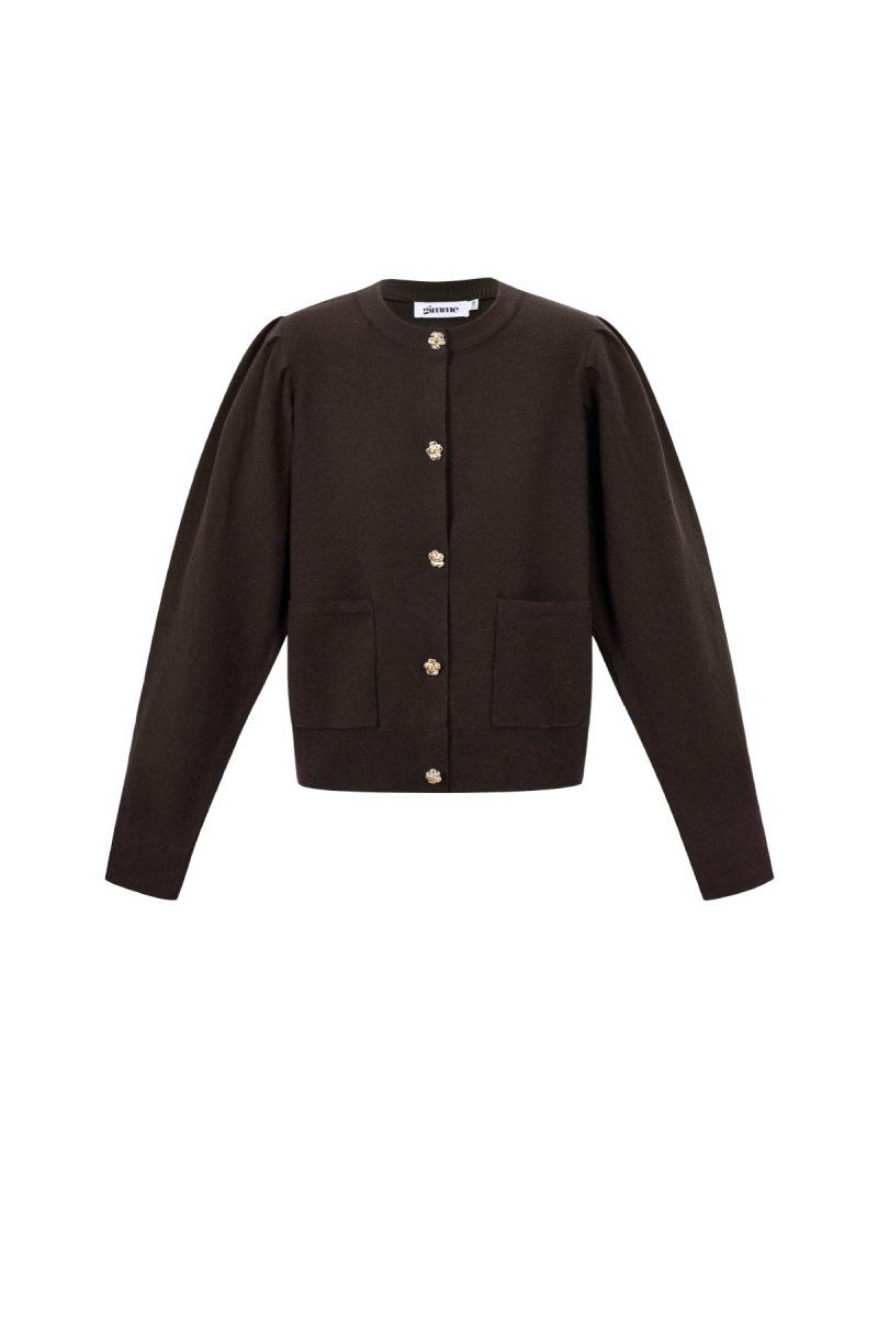 Casual Solid Color Knit Cardigan - Velaris Femme
