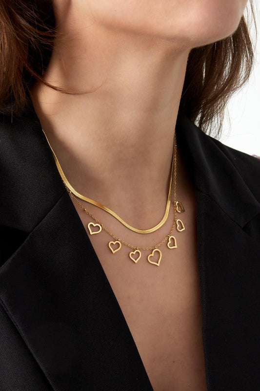 chunky heart necklace - Velaris Femme