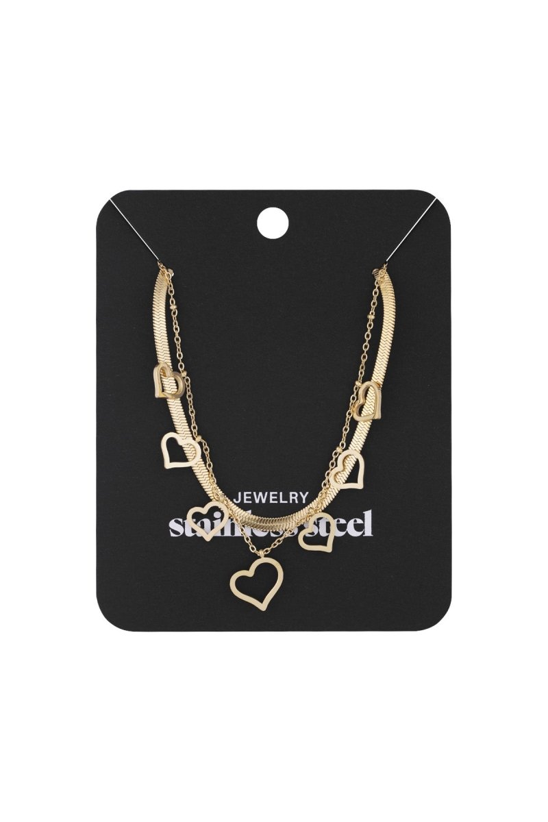 chunky heart necklace - Velaris Femme