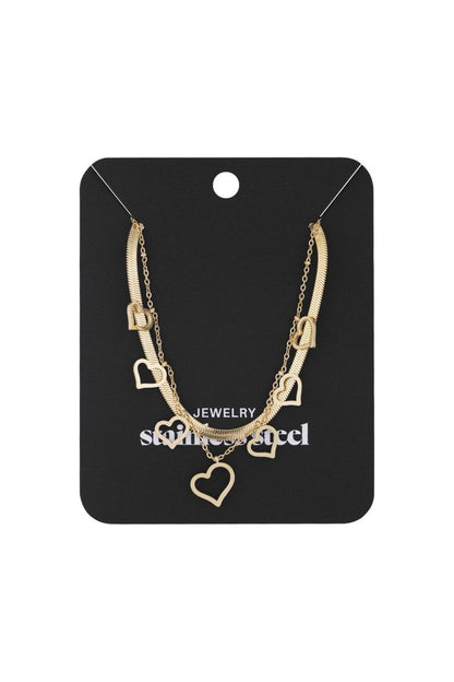 chunky heart necklace - Velaris Femme