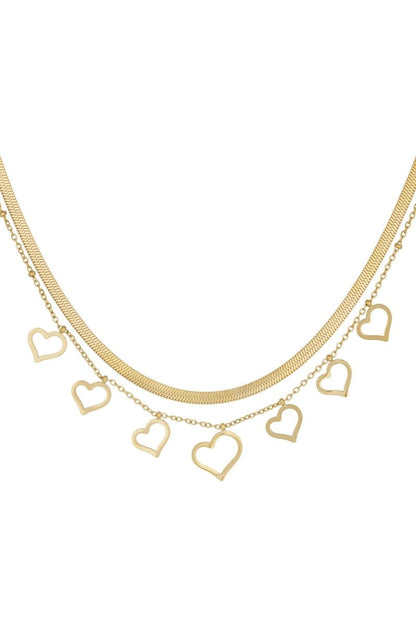 chunky heart necklace - Velaris Femme