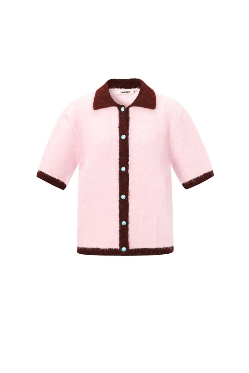 Color Clash Knit Cardigan - Velaris Femme