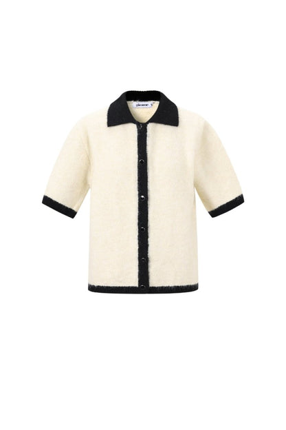 Color Clash Knit Cardigan - Velaris Femme