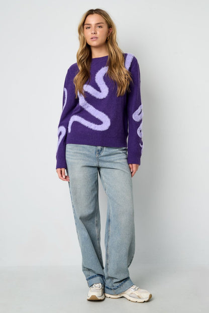 Color Clash Knit Sweater - Velaris Femme