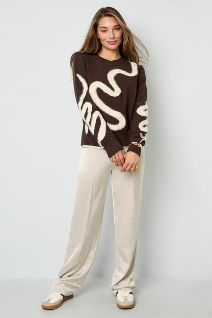 Color Clash Knit Sweater - Velaris Femme