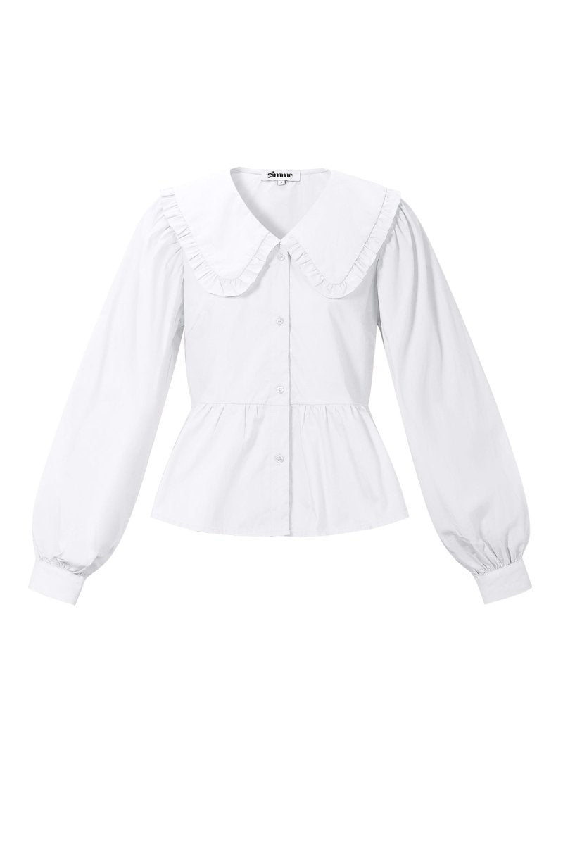 Cotton Blouses & Shirts Solid color Casual - Velaris Femme