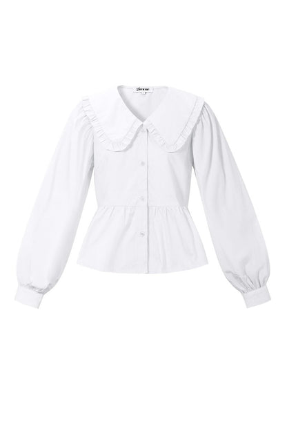 Cotton Blouses & Shirts Solid color Casual - Velaris Femme