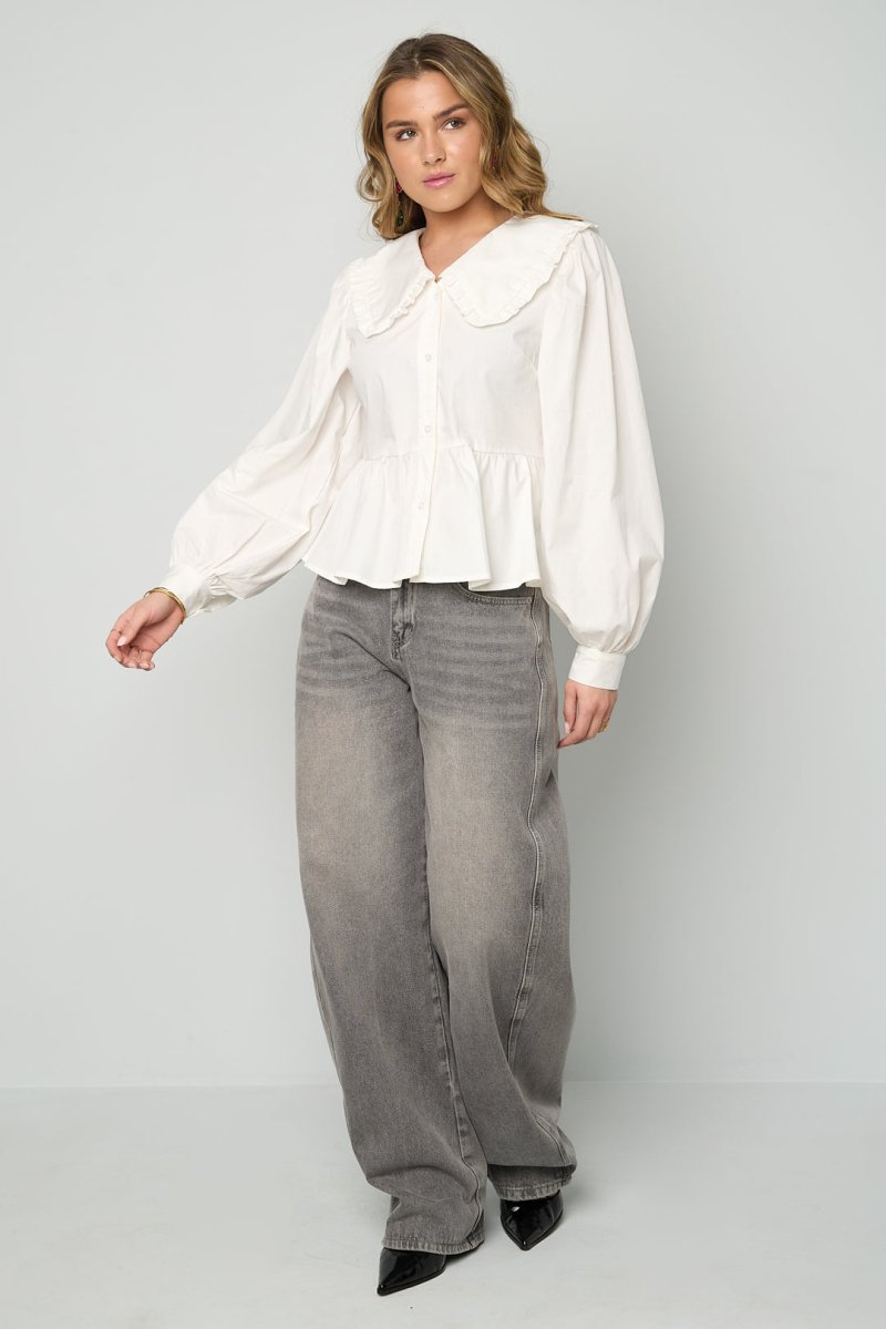 Cotton Blouses & Shirts Solid color Casual - Velaris Femme