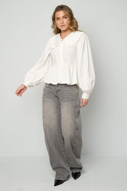 Cotton Blouses & Shirts Solid color Casual - Velaris Femme