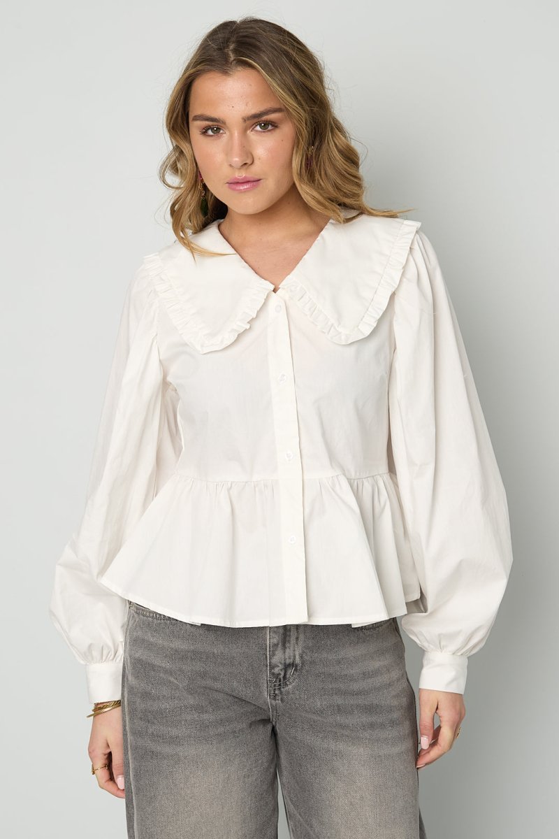 Cotton Blouses & Shirts Solid color Casual - Velaris Femme