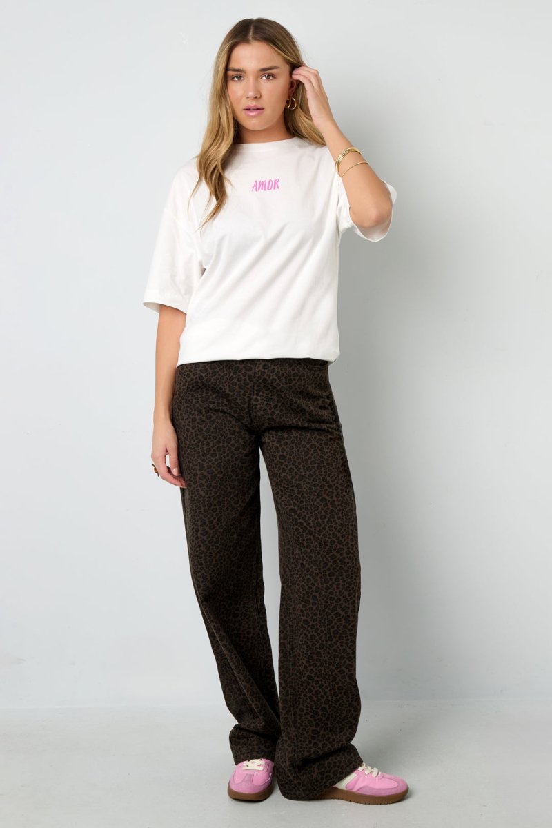 Cotton Knitted Women's T-shirt Casual Letters - Velaris Femme