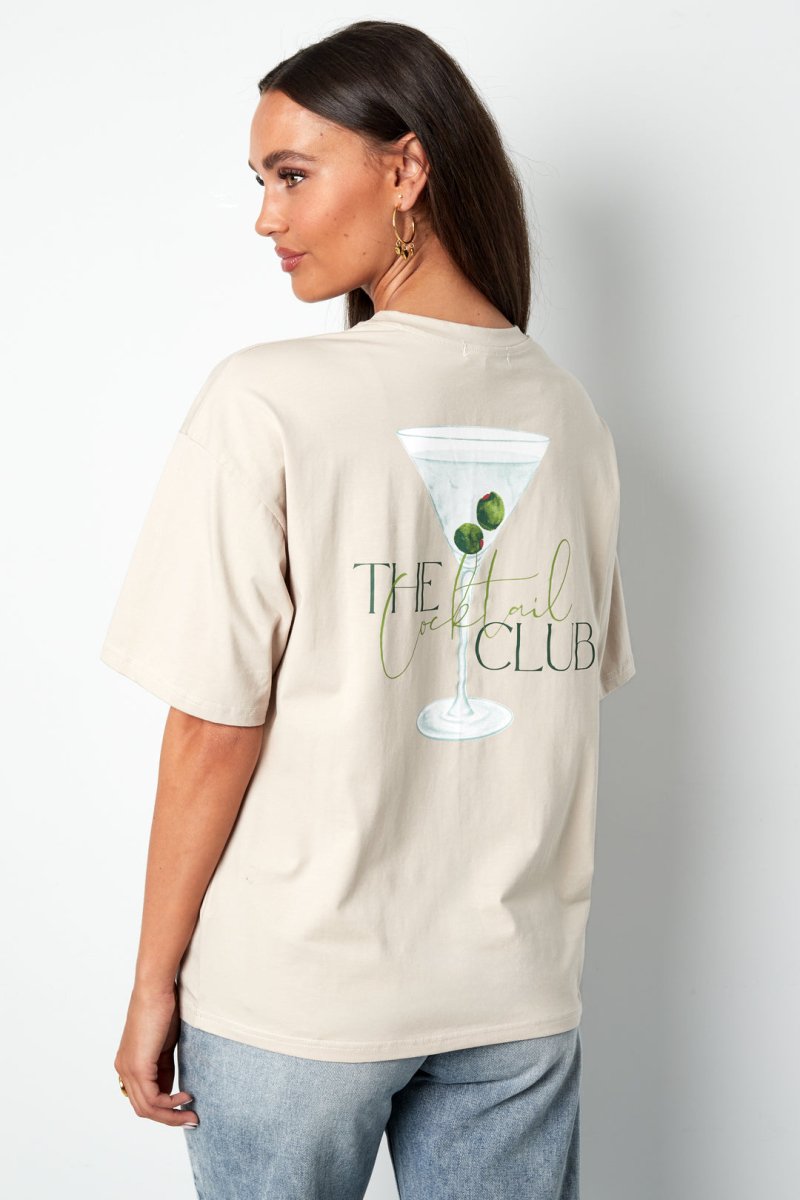 Cotton Knitted Women's T-shirt Casual Letters - Velaris Femme