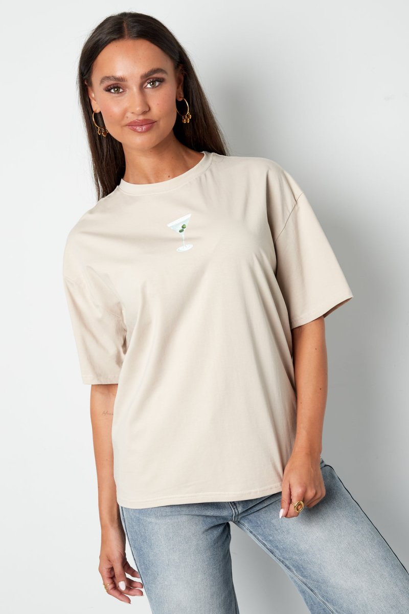 Cotton Knitted Women's T-shirt Casual Letters - Velaris Femme